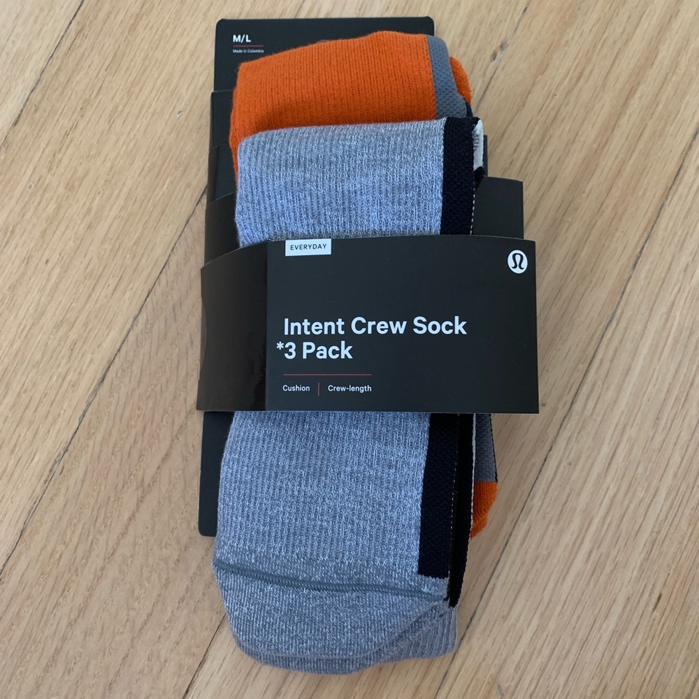 Intent Crew Socks 3 pack M/L